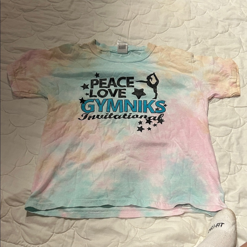 Peace Love Gymniks Tie-Dye Kids T-Shirt